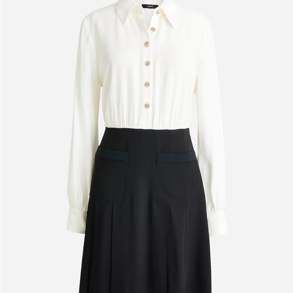 NWT J. Crew Crepe Work Mini Shirt Dress